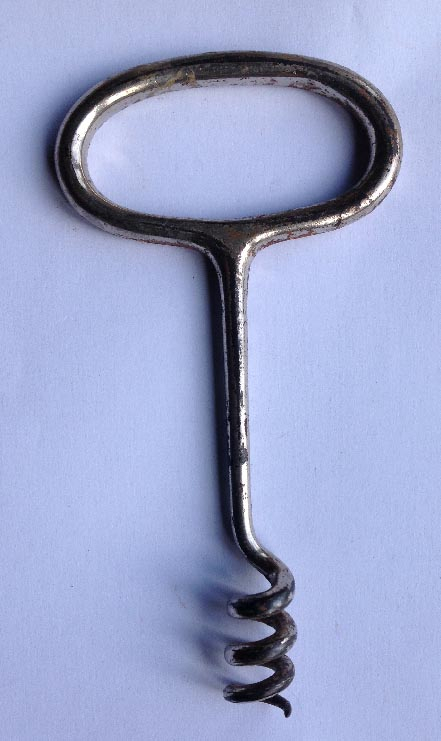 unusual large antique corkscrew